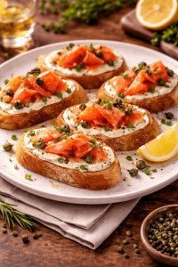 Bruschetta mit Lachs