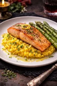 Gebratenes Lachsfilet
